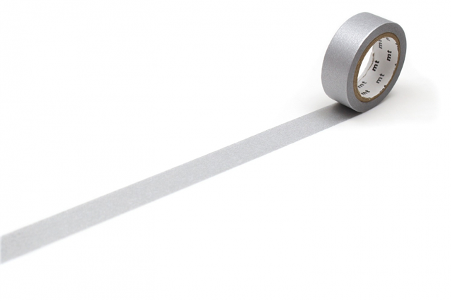 Kamo-I Masking Washi Tape 15Mm×7M×8 Rolls Silver