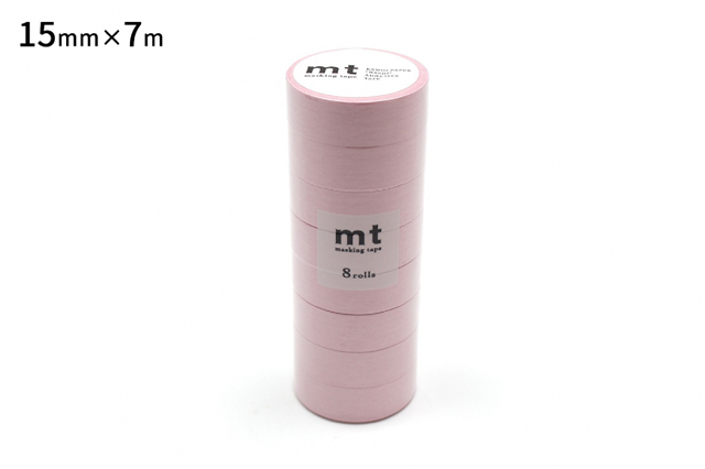 Kamo-I Masking Washi Tape 15Mm×7M×8 Rolls Pastel Rose