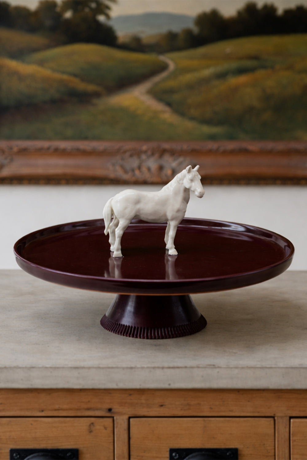 Ayaklı At Figürlü Sunum Tabağı - 6