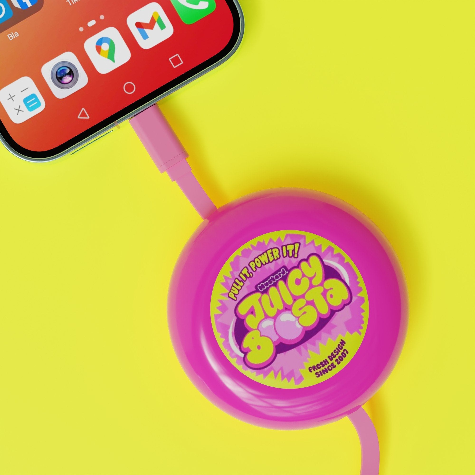 Mustard Juicy Boosta Usb-C 100W Hızlı Şarj Kablosu - Pembe