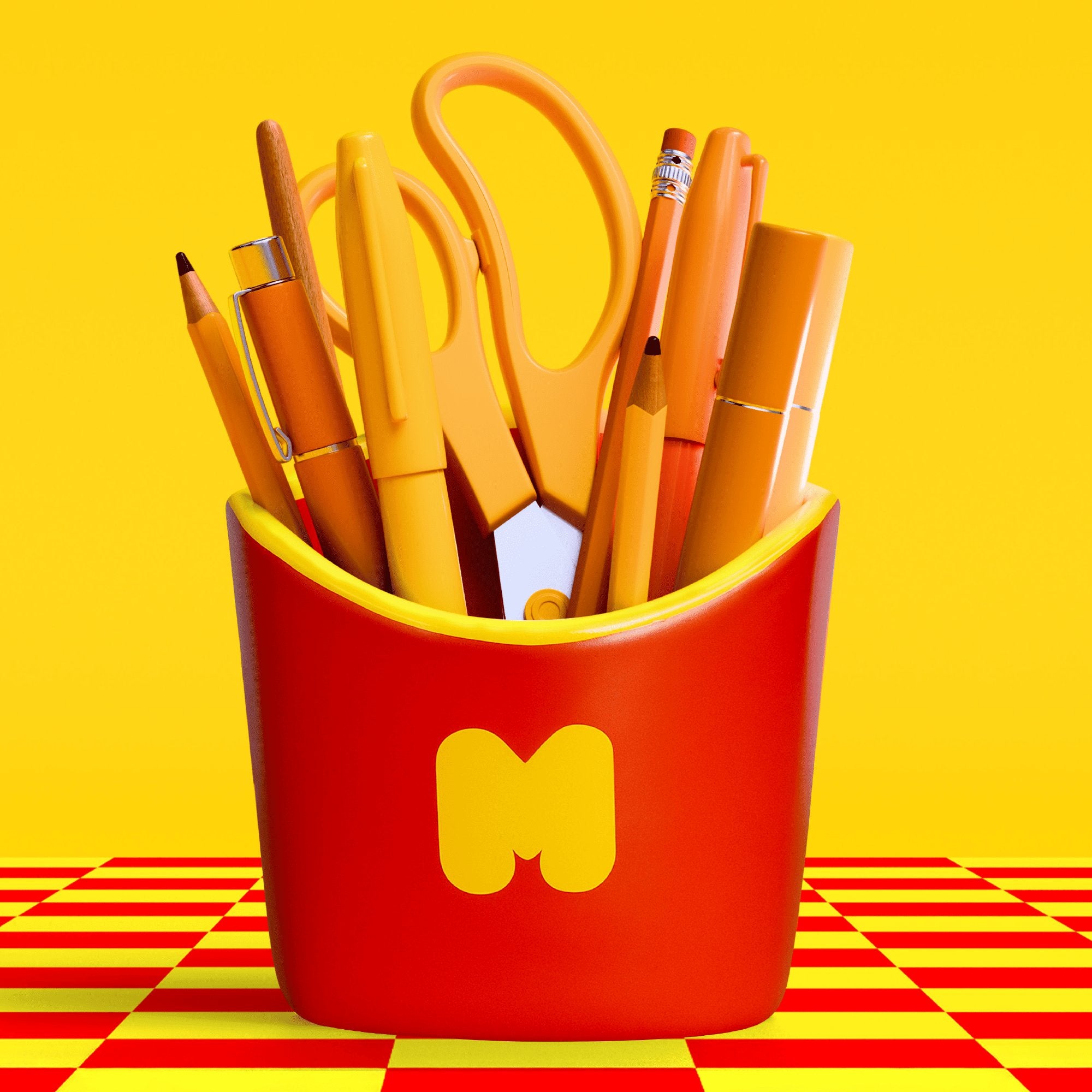 Mustard Fries Seramik Kalemlik