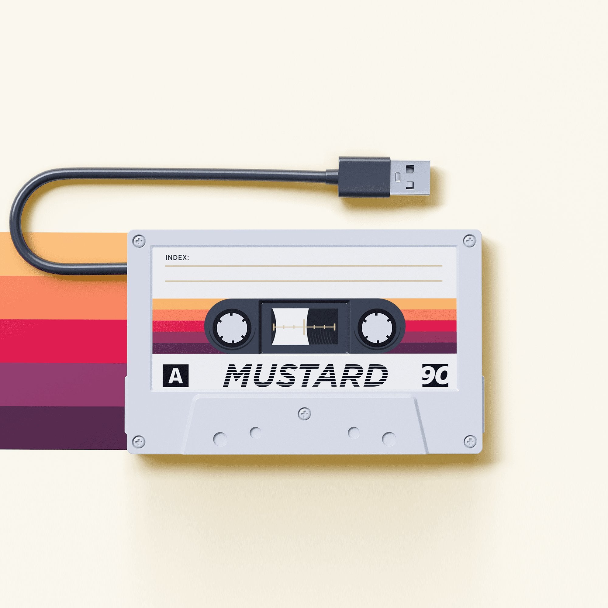 Mustard Retro 4 Girişli Usb Çoğaltıcı