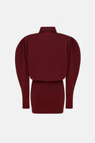 Naia-Lucky Elbise / Bordo-Elbise-7-Milagron.com