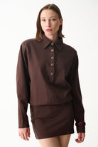 Naia-Lucky Elbise / Kahverengi-Elbise-4-Milagron.com