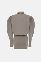 Naia-Lucky Elbise / Taş Rengi-Elbise-8-Milagron.com