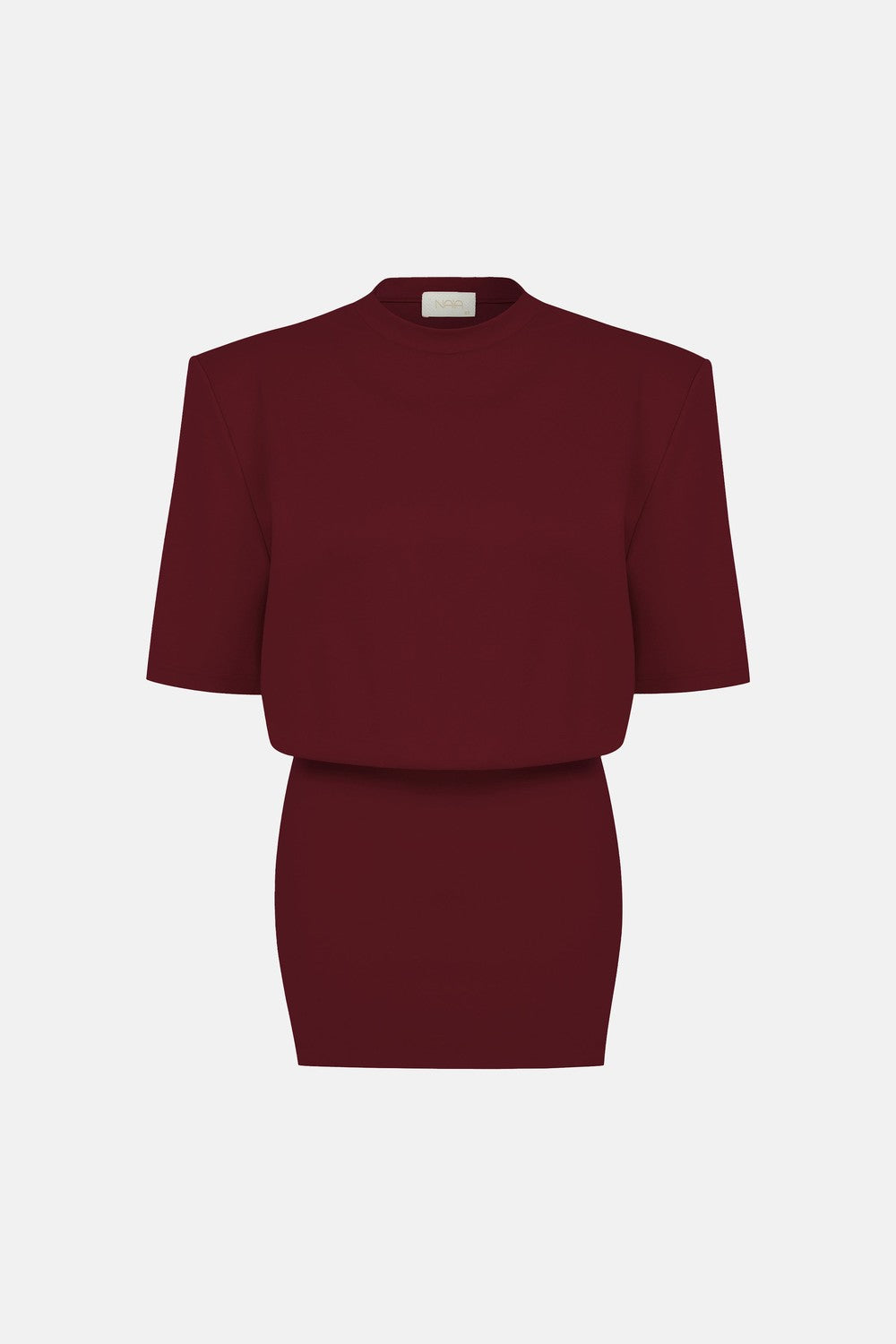 Naia-Miu T Shirt Elbise / Bordo-Elbise-7-Milagron.com