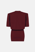 Naia-Miu T Shirt Elbise / Bordo-Elbise-8-Milagron.com