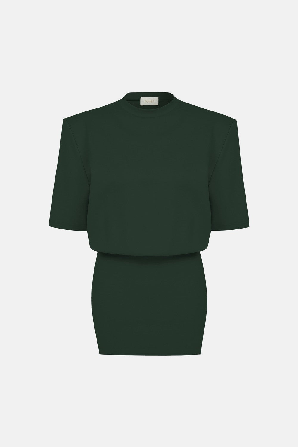Naia-Miu T Shirt Elbise / Koyu Yeşil-Elbise-7-Milagron.com