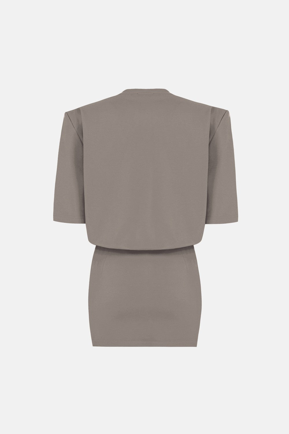 Naia-Miu T Shirt Elbise / Taş Rengi-Elbise-7-Milagron.com