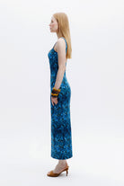 Naia-Alora Elbi̇se / Mavi̇ Leopar Desenli̇-Elbise-3-Milagron.com