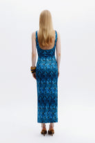 Naia-Alora Elbi̇se / Mavi̇ Leopar Desenli̇-Elbise-4-Milagron.com