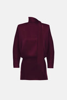 Naia-Amore Saten Elbi̇se / Bordo-Elbise-3-Milagron.com