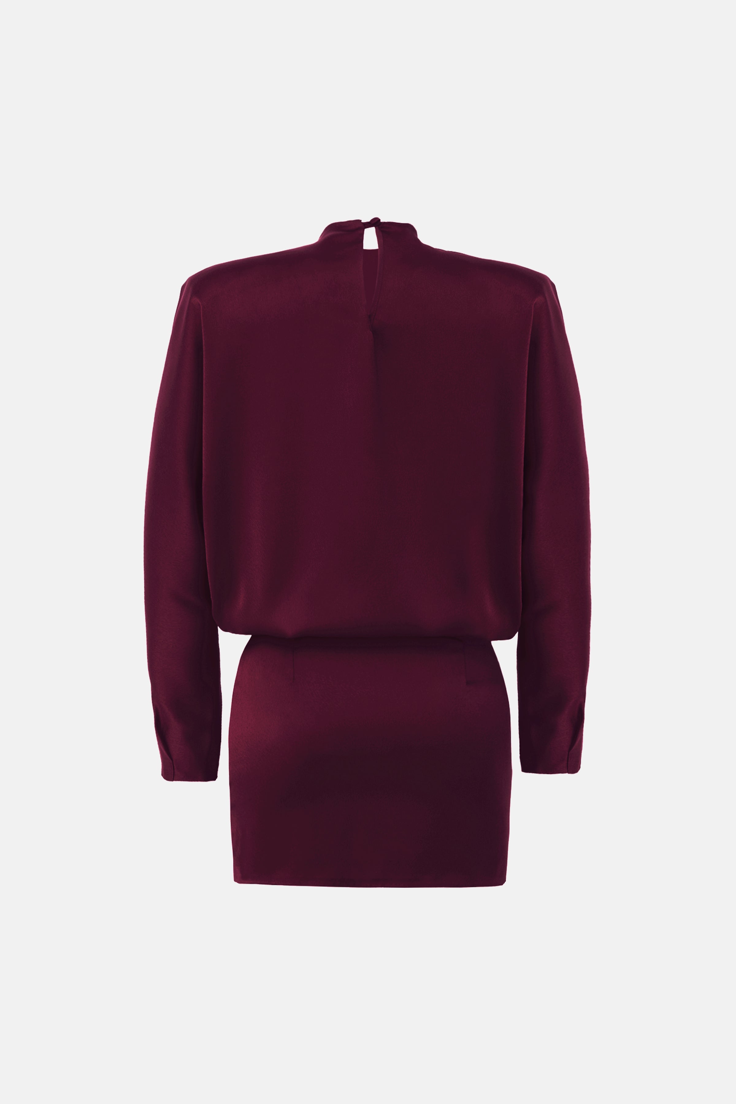 Naia-Amore Saten Elbi̇se / Bordo-Elbise-5-Milagron.com