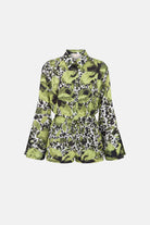 Naia-Aura Şortlu Takım / Siyah Yeşil Çiçekli-Alt - Üst Takım-1-Milagron.com