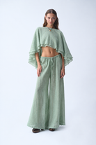 Summer Pantolon / YeşiL Ekose