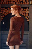 Naia-Dear Degaje Elbise / Kahverengi-Elbise-4-Milagron.com