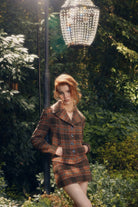 Naia-Dream Maker Etek / Kahverengi̇ Ekoseli̇-Etek-3-Milagron.com