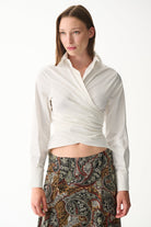 Naia-Gina Gömlek / Beyaz-Gömlek-5-Milagron.com