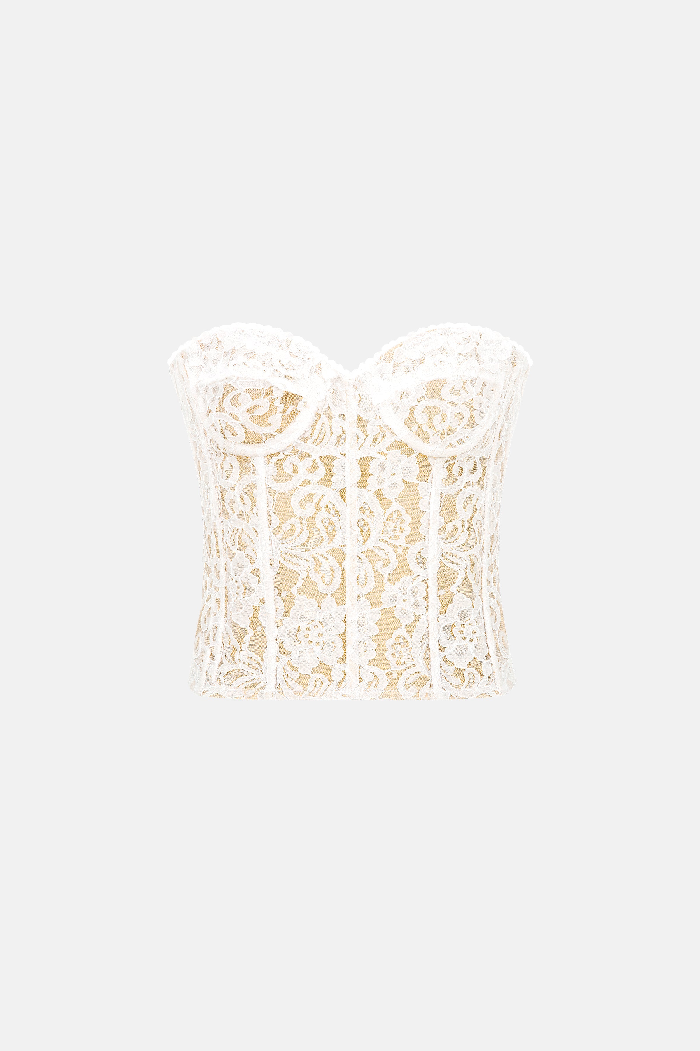 Grace Top / Ekru Dantel
