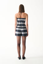 Naia-Grace şort / Laci̇vert Ekoseli̇-Şort-4-Milagron.com