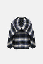 Naia-Indigo Pelerin / Laci̇vert Ekoseli̇-Ceket-3-Milagron.com