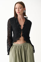 Naia-Leia Gömlek / Si̇yah-Gömlek-1-Milagron.com