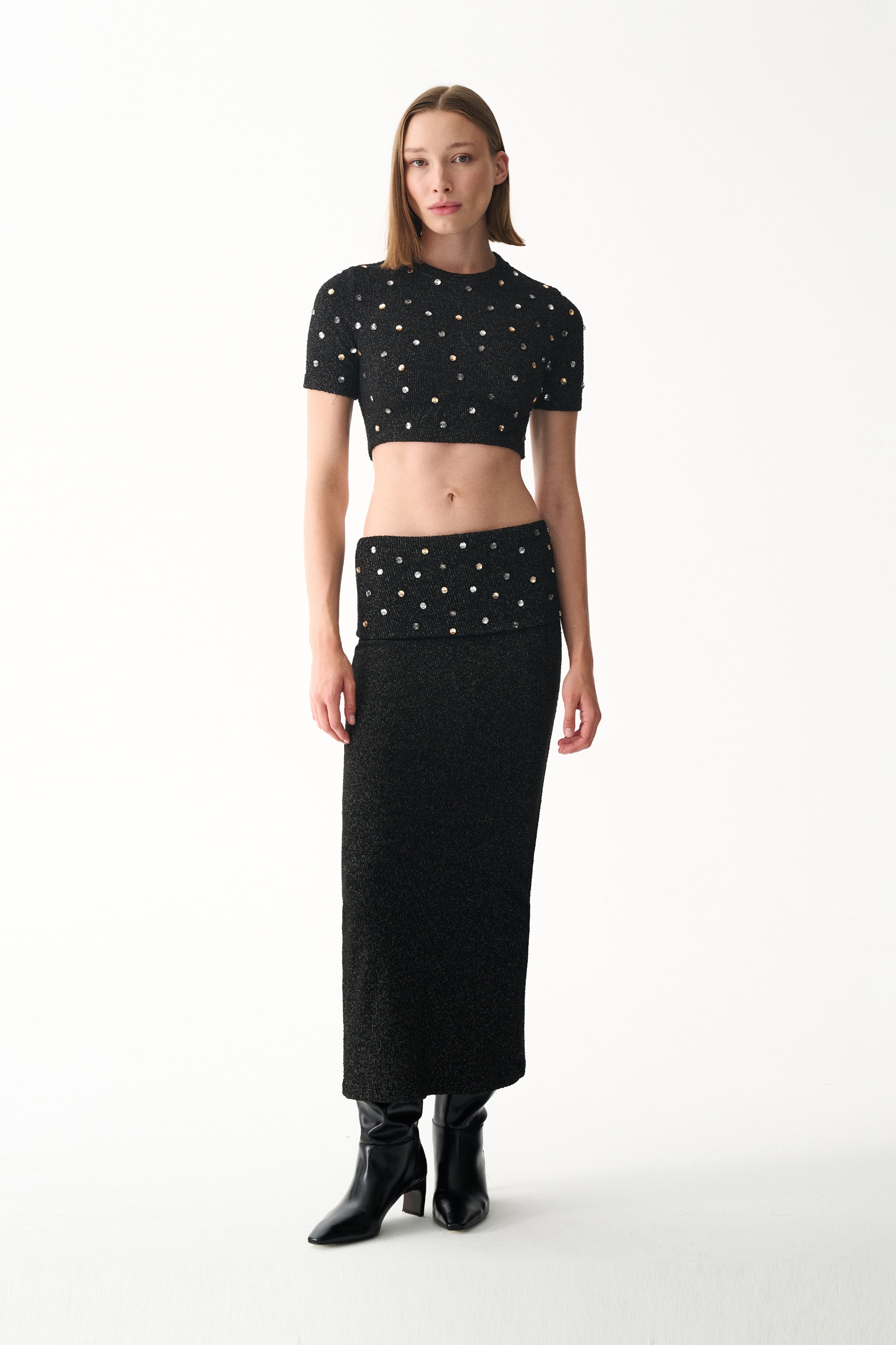 Naia-Lena Bluz / Si̇yah Taşli-Bluz-5-Milagron.com