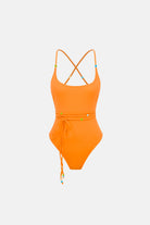 Naia-Leonita Boncuklu Mayo / Turuncu-Bikini & Mayo-1-Milagron.com