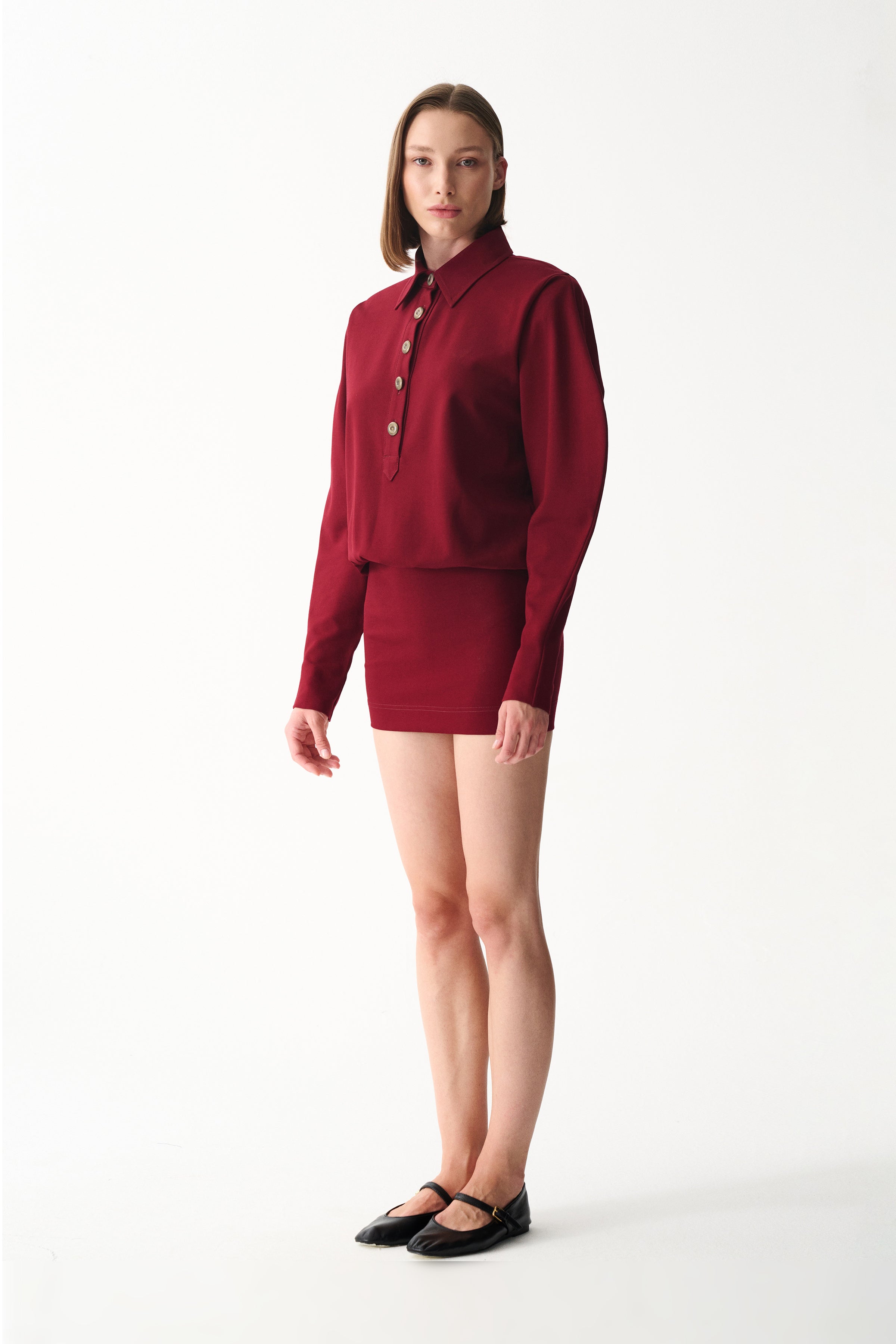 Naia-Lucky Elbi̇se / Bordo-Elbise-3-Milagron.com