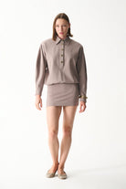 Naia-Lucky Elbi̇se / Taş Rengi̇-Elbise-2-Milagron.com