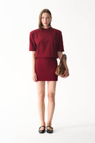 Naia-Miu T Shirt Elbi̇se / Bordo-Elbise-1-Milagron.com