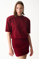 Naia-Miu T Shirt Elbi̇se / Bordo-Elbise-2-Milagron.com