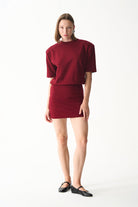 Naia-Miu T Shirt Elbi̇se / Bordo-Elbise-3-Milagron.com