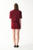 Naia-Miu T Shirt Elbi̇se / Bordo-Elbise-6-Milagron.com
