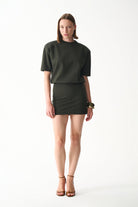 Naia-Miu T Shirt Elbi̇se / Koyu Yeşi̇l-Elbise-3-Milagron.com