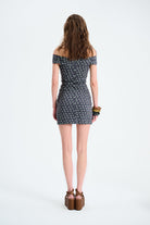 Naia-Nyla Elbi̇se / Laci̇vert Desenli̇-Elbise-5-Milagron.com