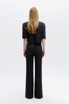 Naia-Riona Dantel Pantolon / Koyu Gri̇-Bluz-4-Milagron.com