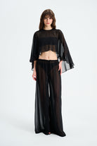 Naia-Summer Pantolon / Si̇yah-Pantolon-3-Milagron.com