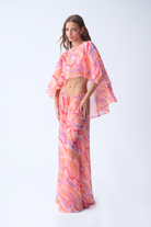 Summer Pantolon / Turuncu Desenli