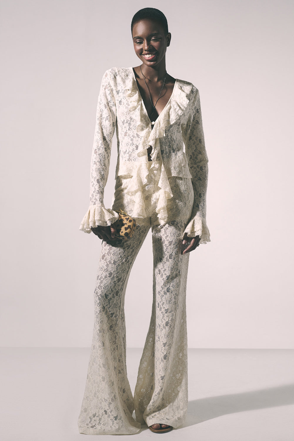 Delica Frill Top ve Pantolon - 1