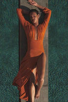 Naïve Atelier-Linda Burnt Orange-Elbise-2-Milagron.com