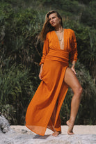 Naïve Atelier-Linda Burnt Orange-Elbise-4-Milagron.com