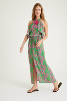 Nammu-Gül Detaylı Uzun Elbise-Elbise-1-Milagron.com