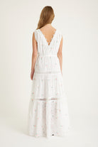 Nammu-Önü Arkası V Uzun Güpür Detaylı Elbise-Elbise-2-Milagron.com