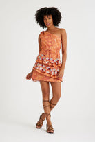 Nammu-Tek Omuzlu Mini Elbise-Elbise-1-Milagron.com