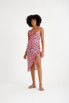 Nammu-Yırtmaçlı Asimetrik Elbise-Elbise-1-Milagron.com