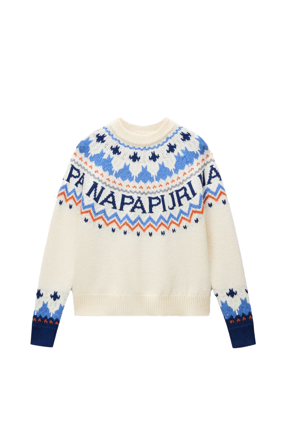 Napapijri-D-Fiames Beyaz Kadın Kazak-Kazak & Triko-1-Milagron.com