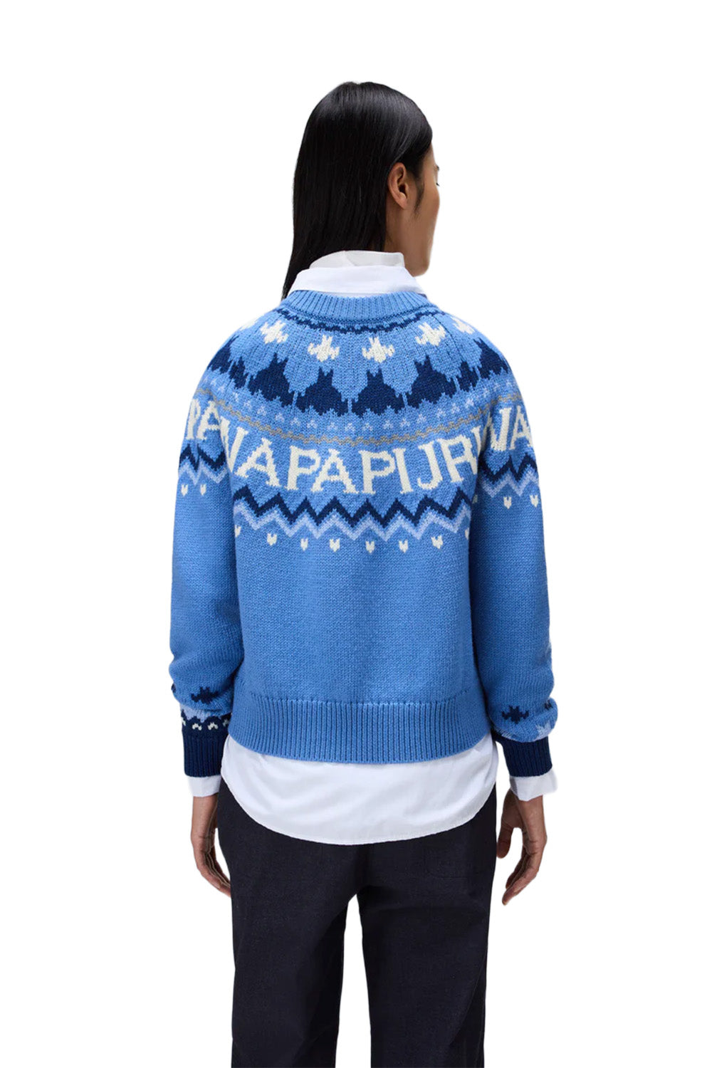 Napapijri-D-Fiames Mavi Kadın Kazak-Kazak & Triko-7-Milagron.com