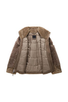 Napapijri-Falkner Fallen Rock Açık Kahverengi Kürklü Kadın Mont-Mont-10-Milagron.com