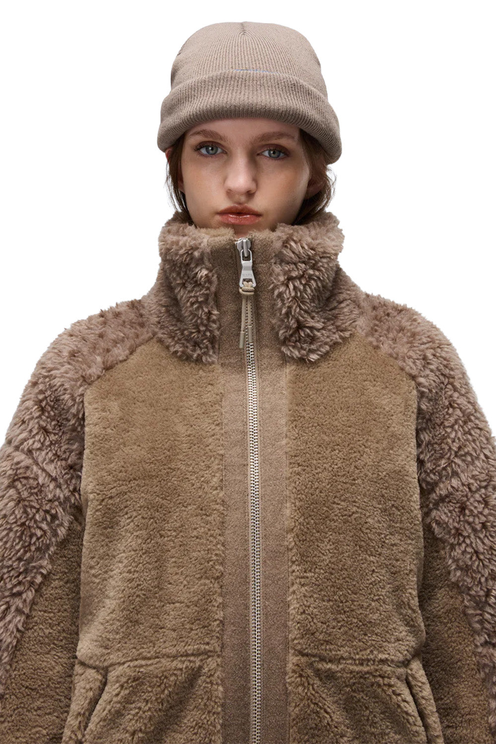 Napapijri-Falkner Fallen Rock Açık Kahverengi Kürklü Kadın Mont-Mont-3-Milagron.com